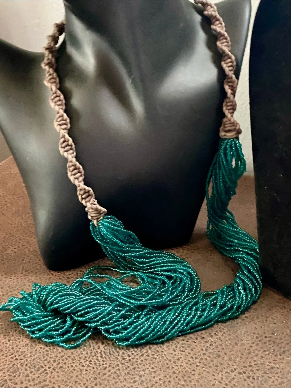 Emerald Green Statement & Iridescent Blue-Green Abalone Pendant Necklaces